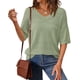 thumbnail image 1 of Suéter PRETTYGARDEN 2025 Cuello en V Tejido Acanalado Verde Medio Talle S, 1 of 8