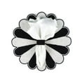 thumbnail image 3 of Big Top Bead Embroidered PlacematColor: Black &  WhiteSize: 14" RoundSet of 2, 3 of 5