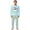 Light Blue, variant on Caixia Matching Family Christmas Pajamas, Beach Santa Print 2-Piece Top and Patterned Pants, Soft Polyester for Holiday Gatherings