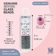 thumbnail image 3 of Miyuki Delica Seed Beads – Size 11/0 (1.6 mm), DB0465, Nickle-Plated Blue, 7.2 g, Approx. 1440 Beads, 3 of 7