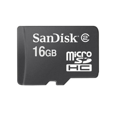 SanDisk 16GB MicroSDHC Class 4 Memory Card with Adapter