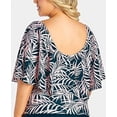 thumbnail image 4 of Raisins Curve Womens Plus Size Palmeira Stingray Printed Tankini Top;18W, 4 of 4