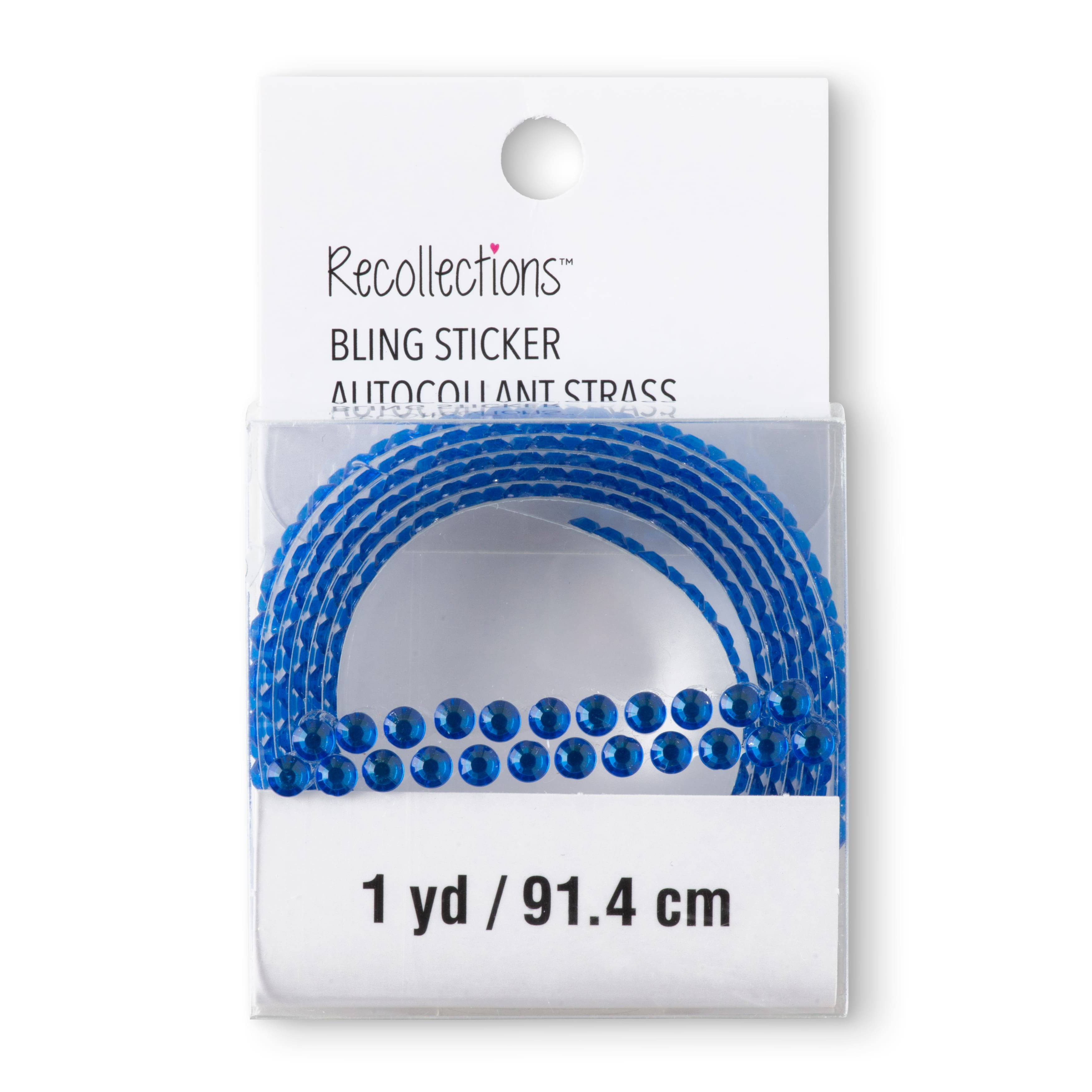 Recollections Bling on a Roll Blue Rhinestone Adhesives, 12 Pack