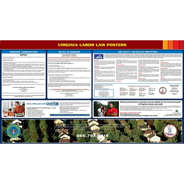 Compliance Assistance 2018 Virginia State All In One Labor Law Poster 