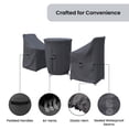thumbnail image 6 of Covers & all Outdoor Bistro Set Covers for Farrah Sky 2-Person Round Table & Chairs, Water-Repellent UV-Resistant Polyester, 6 of 6