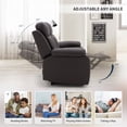 thumbnail image 2 of Recliner Sofa Chair, PU Leather Manual Reclining 3-Seater Chair for Living Room, 2 of 7