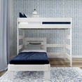 thumbnail image 2 of Plank+Beam Solid Wood Farmhouse Twin over Twin L-Shaped Bunk Bed for Adults, White Wash, 2 of 6