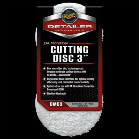 Meguiars MGDMC3 3 in. DA Microfiber Cutting Pad - Pack of 2