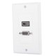 thumbnail image 2 of Elbow-shaped HDMI + VGA interface wall plate, audio and video panel, wall socket for office buildings, US standard., 2 of 5