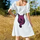 thumbnail image 5 of Vestido de manga corta con cubitos de queso Vestidos de mujer Vestido vintage, 5 of 7