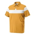 thumbnail image 6 of GrmtClth Mens Big & Tall High Grade Premium Fabric Colorblock Stripe Casual Shirt Short Sleeve Stretch Quick Dry Golf Apparel Yellow 8XL, 6 of 7