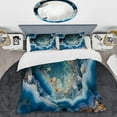 thumbnail image 2 of Designart "Gems of the Geode I" Stone Geode Bedding Covert Set - Landscapes Blue Traditional Bed Set With 2 Shams, 2 of 6