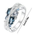 thumbnail image 3 of Wioihee Ladies Diamond Heart-Shaped Female Blue Jewelry, 3 of 9