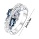 thumbnail image 3 of Anillos para mujer, regalos para mujer, moda para damas, diamantes, moda, forma de corazón, anillo de joyería azul para mujer., 3 of 5