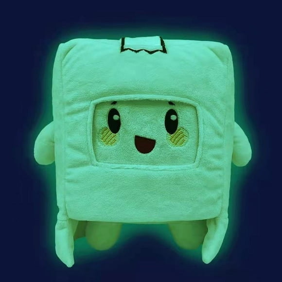 Cartoon Plushies Dolls,Glowing Fox Box Stone Ghost Canned Branch,Cute Anime Cosplay Plush Toys Gifts for Cartoon Fans(Color : Boxy)
