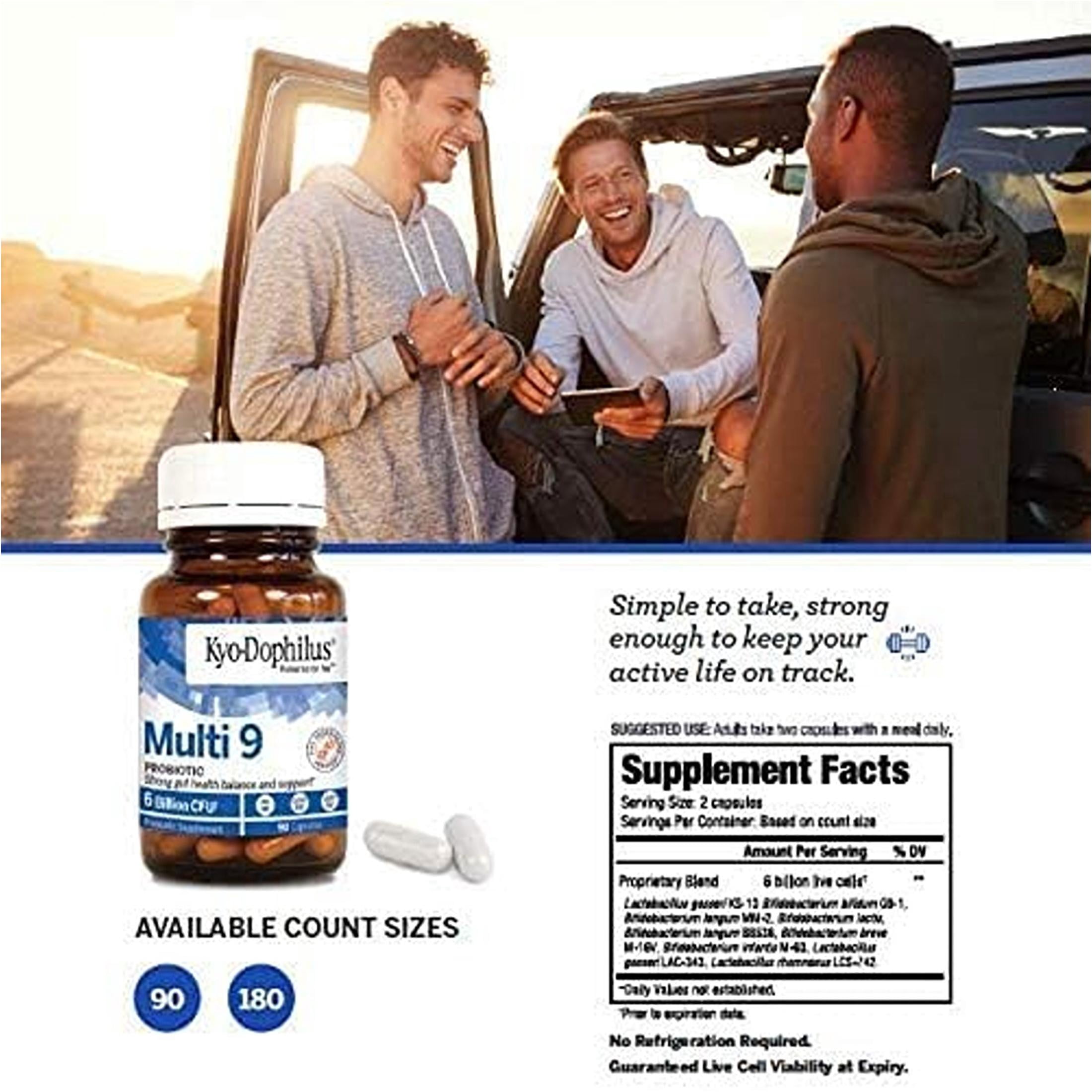 Kyo-Dophilus Multi 9 Probiotic, Strong gut health balance and support*, 90 capsules