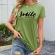 thumbnail image 2 of Camiseta informal de manga corta con cuello en V y estampado para mujer - Poliéster y spandex, transpirable, diseño floral - Top de moda para verano/otoño, 2 of 6