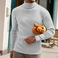 thumbnail image 6 of Men's Turtleneck Long Sleeve Turtle Neck Shirts Basic Lightweight Undershirt Thermal Pullover Sweater Dark Gray XXL, 6 of 6