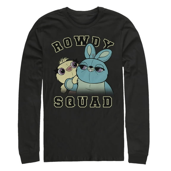 Men's Toy Story Ducky & Bunny Squad  Long Sleeve Shirt Black Small