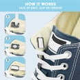 thumbnail image 4 of Xpand No Tie Shoelaces System with Elastic Laces - One Size Fits All Adult and Kids Shoes - Gray, 4 of 6