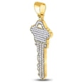 thumbnail image 2 of FB Jewels 10kt Yellow Gold Mens Diamond Key Charm Fashion Pendant 5/8 Cttw, 2 of 2
