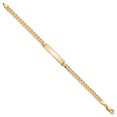 thumbnail image 2 of 10k Yellow Gold Bracelet ID Curb 6.4 mm 7 in Flat Link, 2 of 3