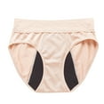 thumbnail image 2 of YWDJ Period Underwear for Women Briefs Lightweight High Waist No Show Large Underwear Medium High Waist Middle-Aged Underwear Beige M, 2 of 4