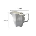 thumbnail image 2 of 300ml Ceramic Milk Pitcher With Handle Gravy Boat For Thanksgiving, Warming Sauces, Salad Dressings, Milk, 2 of 6