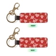 thumbnail image 2 of Wukai Rose Flowers Print Leather Car Keychain, Universal Key Fob Keychain, Leather Key Chain Holder for Men and Women,360 Degree Rotatable, 2 of 5