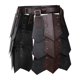 thumbnail image 3 of medieval de piel sintética para muslos, falda de caballero, para espectáculos escénicos. Negro, 3 of 9
