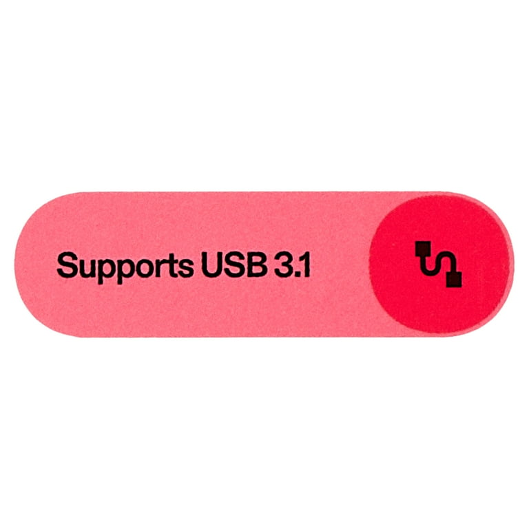 onn. USB-C to USB Female Adapter, 4", 1 Piece per Pack, Black