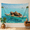 A, variant on XaaKee Tapestry Wall Hanging, Sloth Paddleboard Theme, High-Quality Polyester Large Tapestry, 60x40Inch