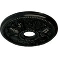 thumbnail image 3 of Ekena Millwork 18 1/8"OD x 3 1/2"ID x 2 3/4"P Edinburgh Ceiling Medallion (Fits Canopies up to 5 1/8"), Hand-Painted Black Pearl, 3 of 6