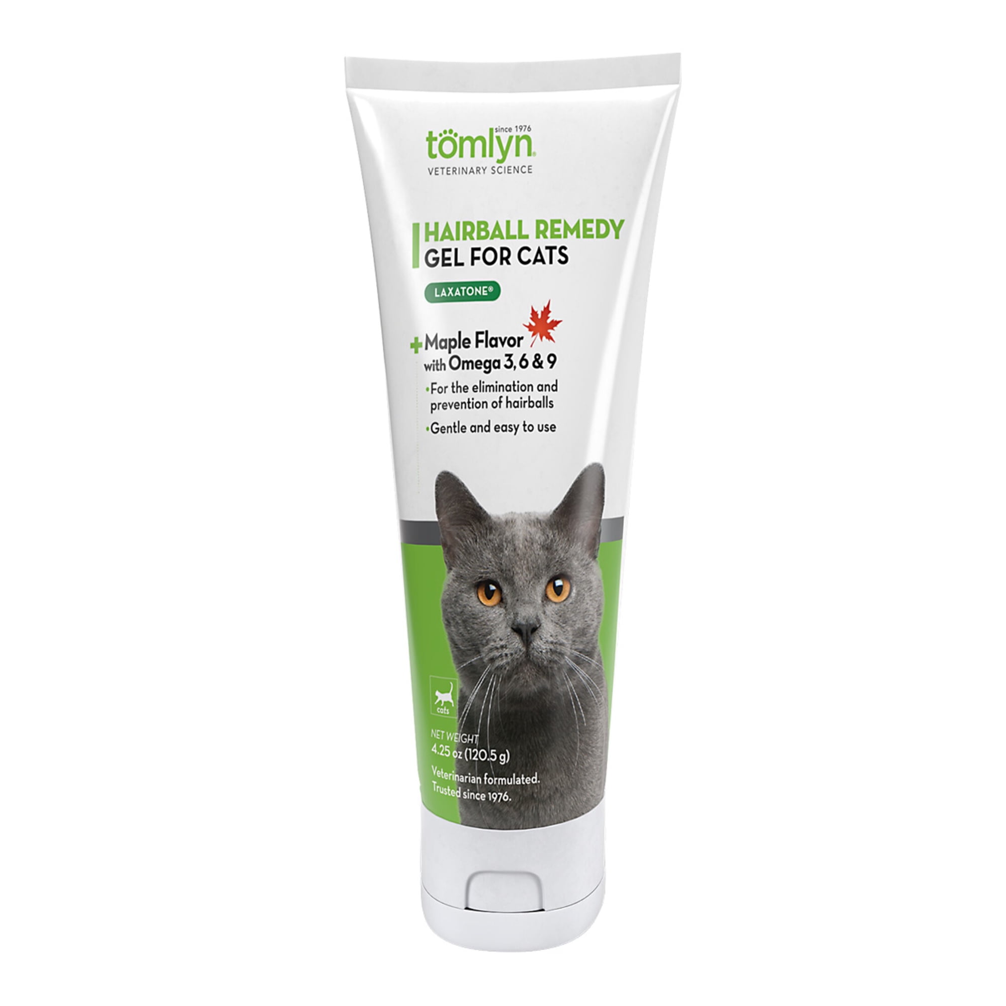 Tomlyn Laxatone Maple Flavored Hairball Remedy Gel for Cats and Kittens, Hairball Gel for Cats to Help Prevent Hairballs and Promote Healthy Digestion, 4.25oz.
