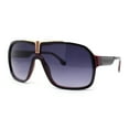 thumbnail image 2 of Mens Luxury Oversized Large Mogul Racer Plastic Fashion Sunglasses Black Burgundy - Navy, 2 of 4