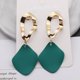 thumbnail image 1 of Nuevos pendientes llamativos a la moda, pendientes colgantes geométricos verdes, blancos y rojos para mujer, pendientes de Metal Punk, joyería elegante a la moda Tan Jianjun unisex, 1 of 2