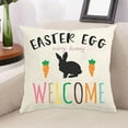 thumbnail image 2 of MXTPOV Happy Easter Pillow Covers 18x18, Cute Rabbits Easter Eggs Pillow Covers for Couch Sofa, Easter Decorations, Decorative Throw Pillow Covers for Home Decor, 2 of 5