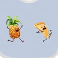 thumbnail image 4 of Inktastic Pineapple Chasing Pizza Boys or Girls Baby Bib, 4 of 4