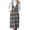 Dark Gray, variant on Women's Plaid Pocketed Overall Dress with Button Front and Subtle Overlay in 100% Polyester Lightweight Everyday Wear