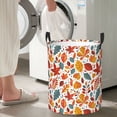 thumbnail image 5 of Rateoe Colorful Maple Leaves Pattern Round Laundry Hamper Basket, Tall Hamper Basket for Blanket Storage, Nursery Clothes Hamper for Laundry in Bedroom and College Dorm-Small, 5 of 6
