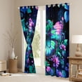 thumbnail image 3 of Manfei Female Men Green Butterfly Black Out Curtains,Chic Floral Flowers Curtains Pack of 2 (42x63 Each),Abstract Gradient Bedroom Curtains,Microfiber Bedroom Decor, 3 of 6