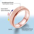 thumbnail image 1 of Anillo giratorio de oro rosa para la ansiedad, 6 mm de acero inoxidable, anillo de ansieda LAOYOU LAOYOU, 1 of 2