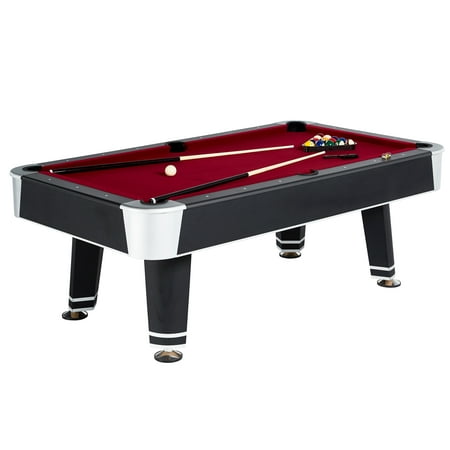 MD Sports Avondale 90 inch Billiard Table, includes billiard balls, two cue sticks, triangle rack, two chalk and brush,