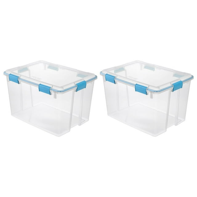 Sterilite Plastic Gasket Storage Box Container 80 Quart Air Tight Seal