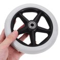 thumbnail image 3 of TAILTOSS Roues de Fauteuil Roulant Gris Pièces de Rechange pour Fauteuil Roulant PVC Lot de 4, 3 of 5