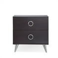 thumbnail image 2 of Hassch Modern Wooden Nightstand End Desk with 2 Storage Drawers for Bedroom Living Room, Espresso, 2 of 10