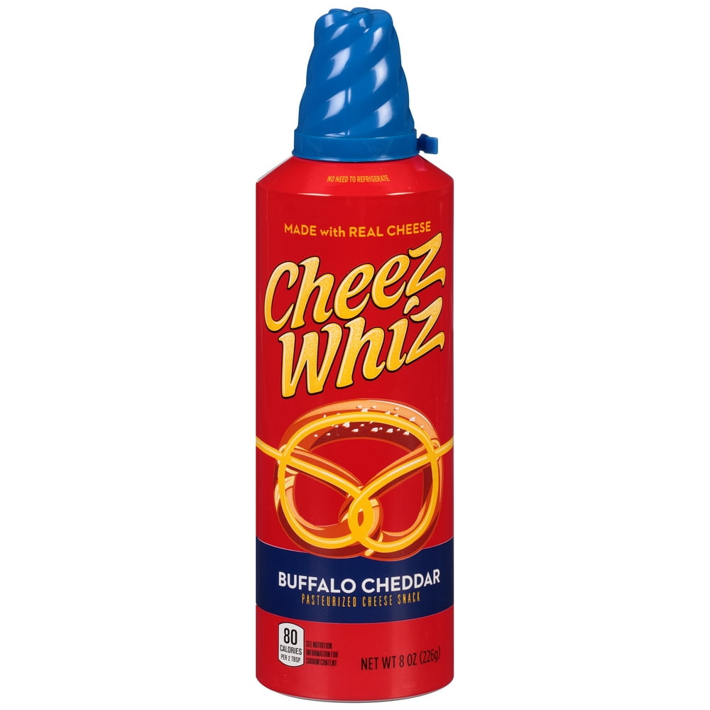 Cheez Whiz Buffalo Cheddar Cheese Snack 8 oz. SpoutTop Can Walmart