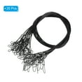 thumbnail image 3 of Uxcell 1.97" Fishing Leaders Wire Stainless Steel Fishing Leaders Trace Line with Swivels and Snaps, 20 Pack, Black, 3 of 4