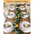 thumbnail image 4 of 13 Inch Round Placemats Set of 4, Leaves Non Slip Heat Insulation PP Table Mats, Pink Brown Summer Botanical Washable Place Mats for Kitchen Dining Party Table Decor, 4 of 7