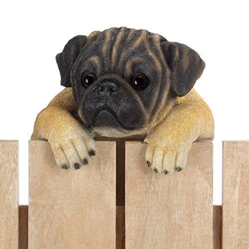 Home Garden Decor Pug Dog Outdoor Lawn Garden Decorations Statues